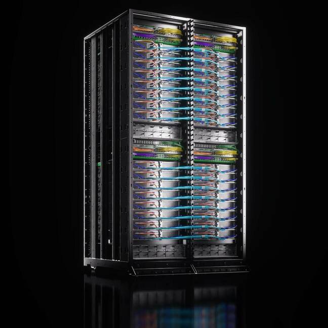 Here's a closer look at AWS' new Trn2 UltraServers, which boast 64 Tranium2 chips across two racks.